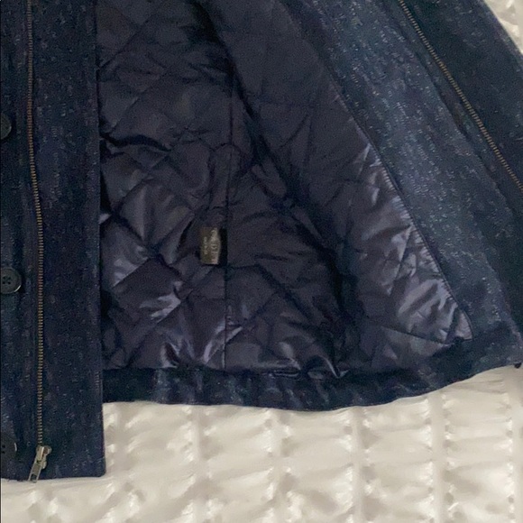 Dark Blue Wool Jacquard Jacket - Cadet - Picture 4 of 5